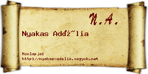 Nyakas Adélia névjegykártya